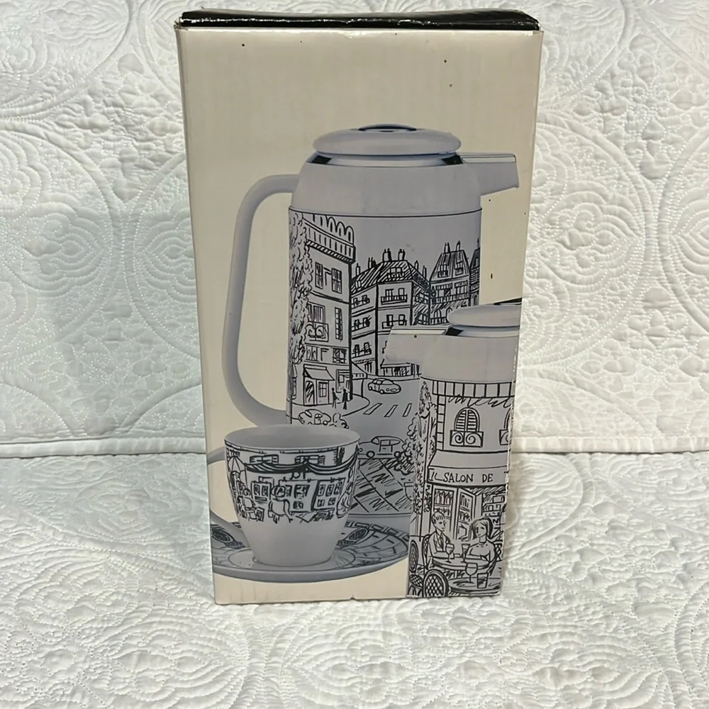 Mikasa Parisian Scenes thermal‎ carafe, new in box